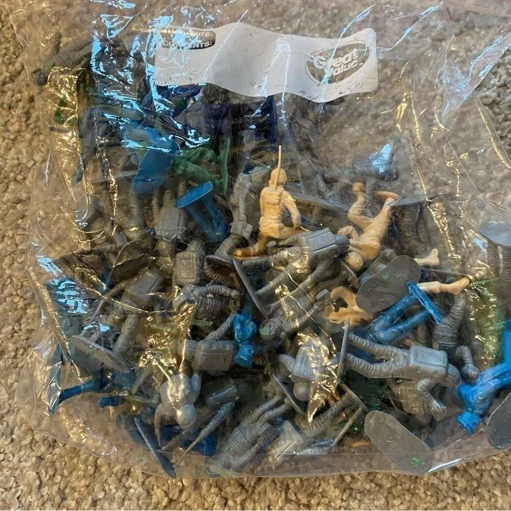 Army Men Action Figure Lot Bundle Vintage Tan Blue Green